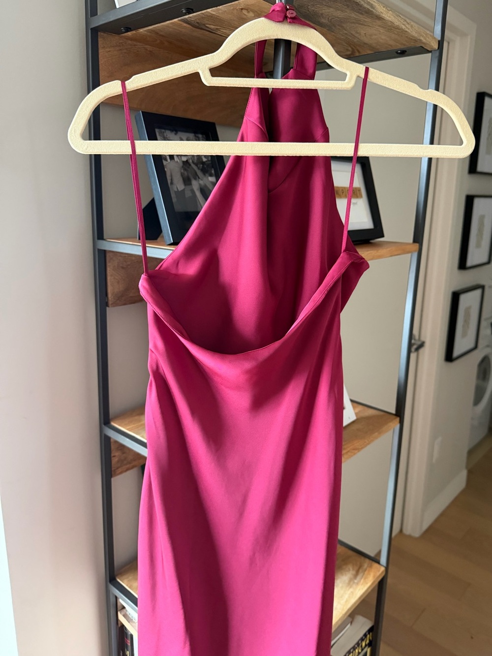 Audience Satin Maxi Halter Dress - Picture 6 of 7